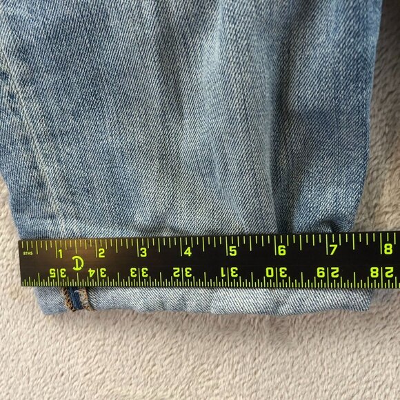 Roxy Womens Jean Shorts Size 3 Embroidered Blue Denim Cuffed Casual Stretch Y2K - Picture 7 of 14